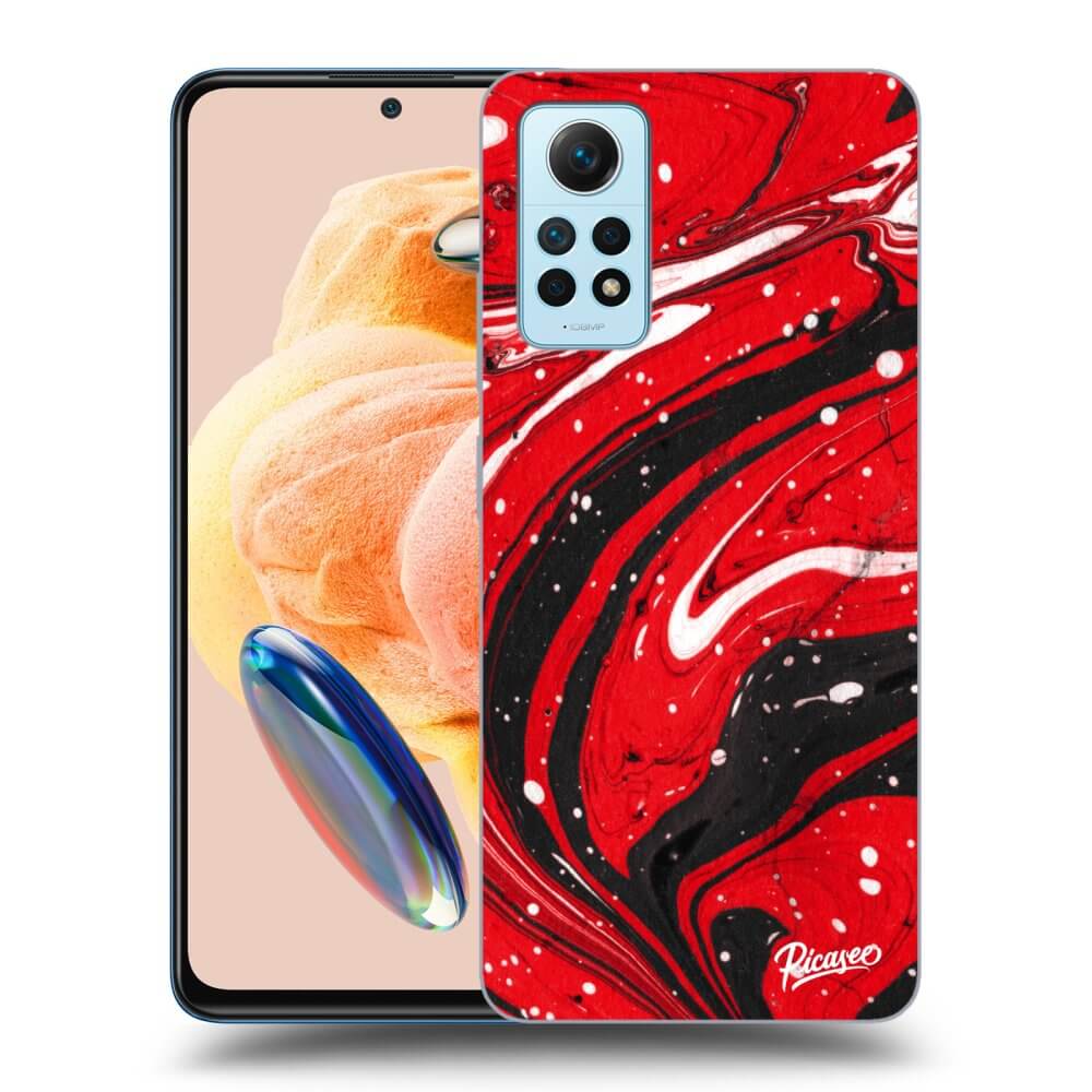 Silikonový Průhledný Obal Pro Xiaomi Redmi Note 12 Pro 4G - Red Black