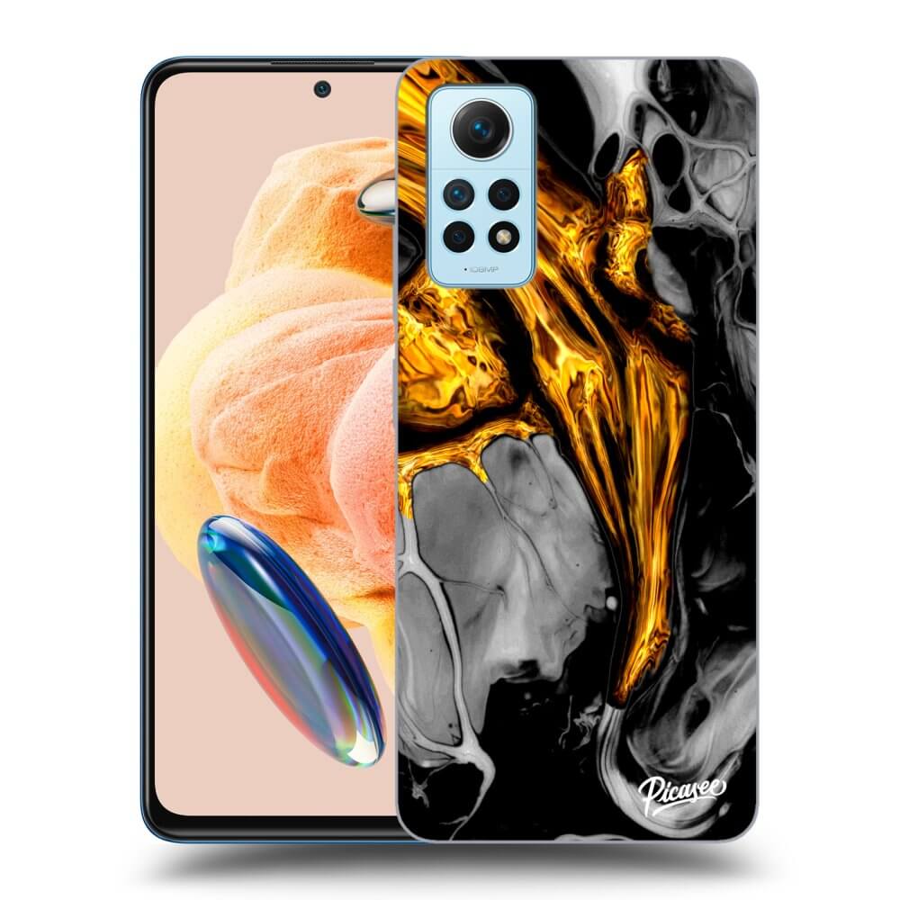 Silikonový černý Obal Pro Xiaomi Redmi Note 12 Pro 4G - Black Gold