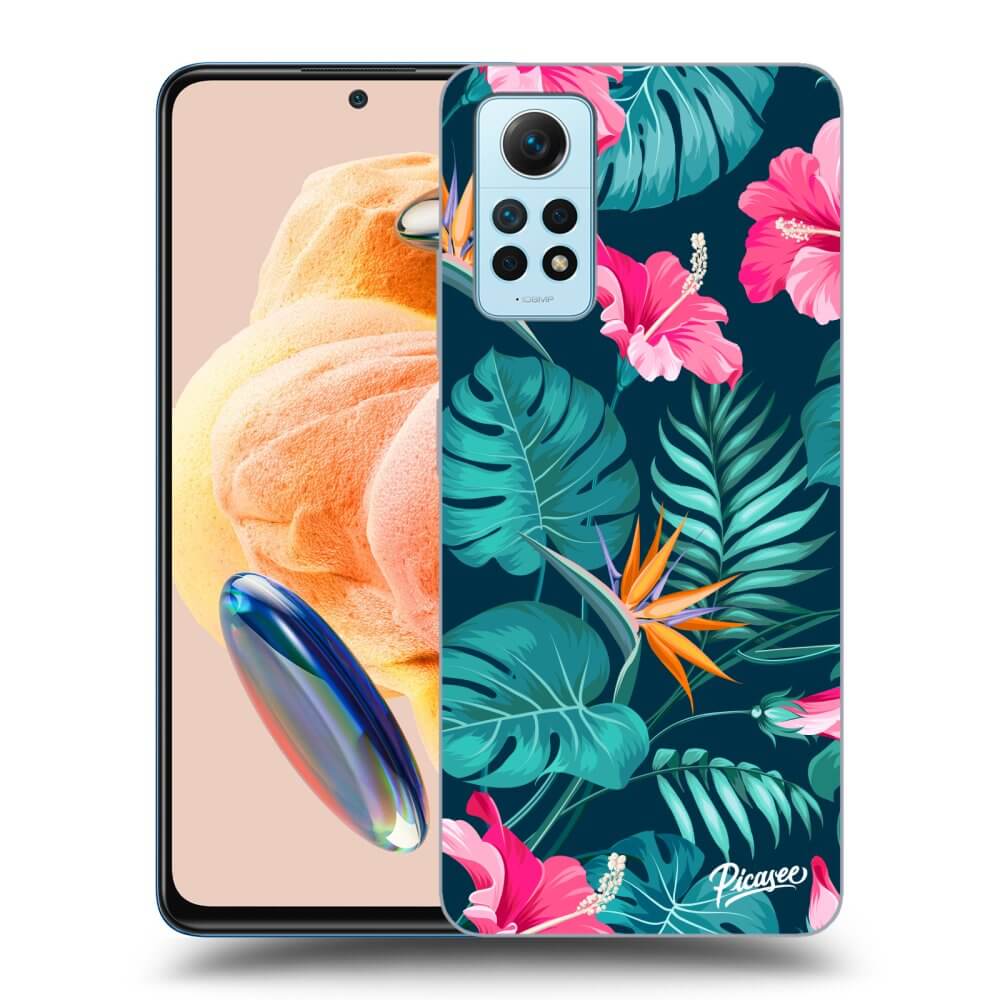 Silikonový Průhledný Obal Pro Xiaomi Redmi Note 12 Pro 4G - Pink Monstera