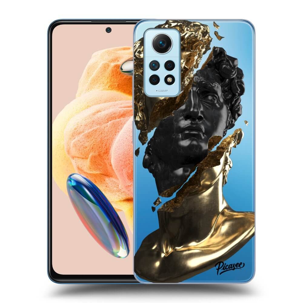 Silikonový Průhledný Obal Pro Xiaomi Redmi Note 12 Pro 4G - Gold - Black