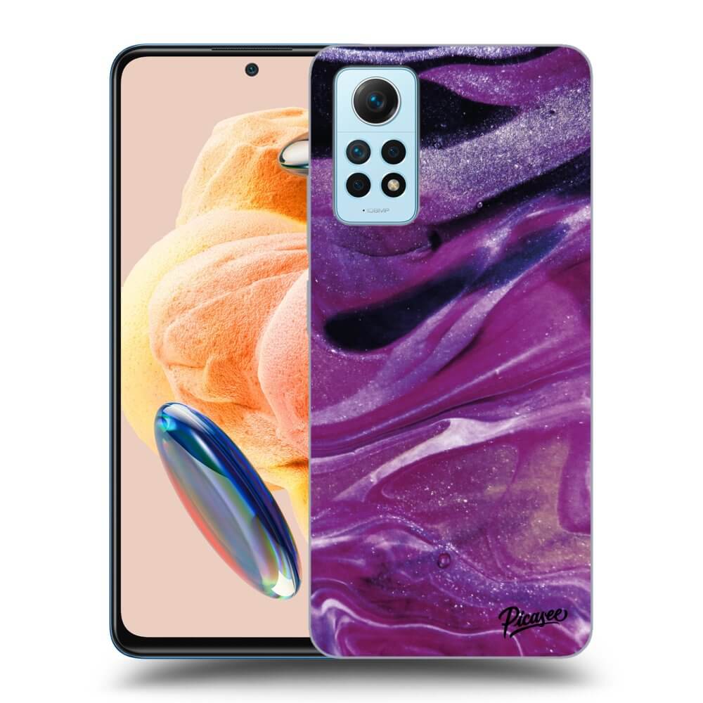 Silikonový Průhledný Obal Pro Xiaomi Redmi Note 12 Pro 4G - Purple Glitter