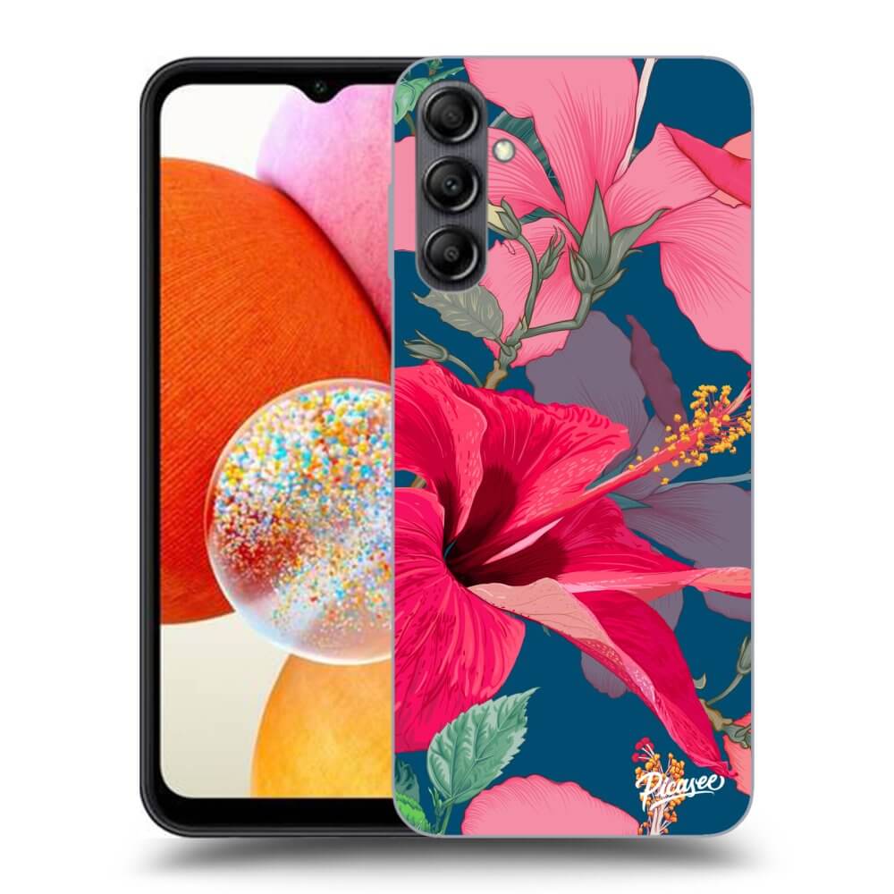 Silikonový černý Obal Pro Samsung Galaxy A15 A156B 5G - Hibiscus