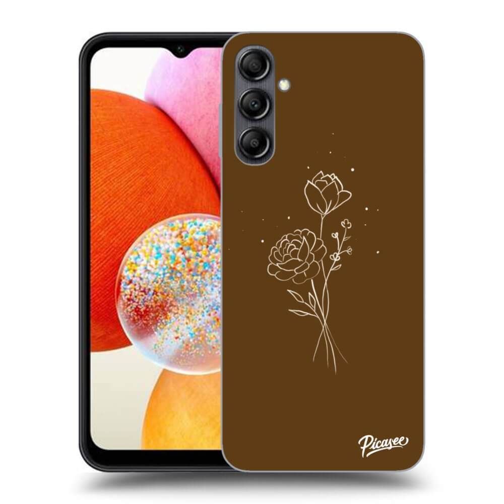 Silikonový Průhledný Obal Pro Samsung Galaxy A15 A155F 4G - Brown Flowers