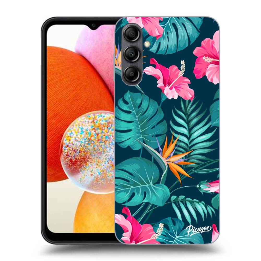 Silikonový Průhledný Obal Pro Samsung Galaxy A15 A155F 4G - Pink Monstera