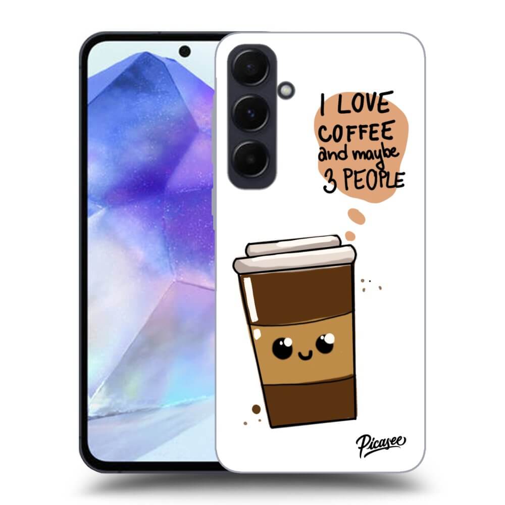 Silikonový černý Obal Pro Samsung Galaxy A55 5G A556B - Cute Coffee