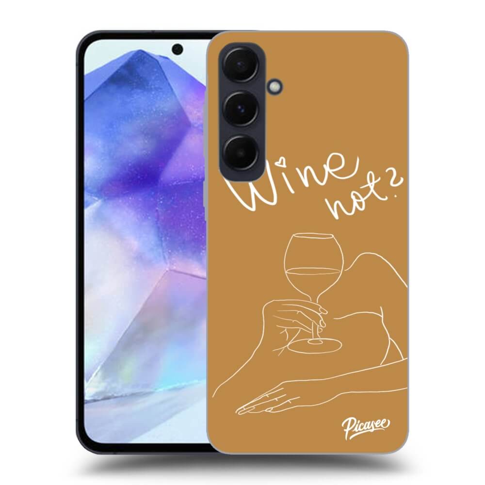 Silikonový černý Obal Pro Samsung Galaxy A55 5G A556B - Wine Not