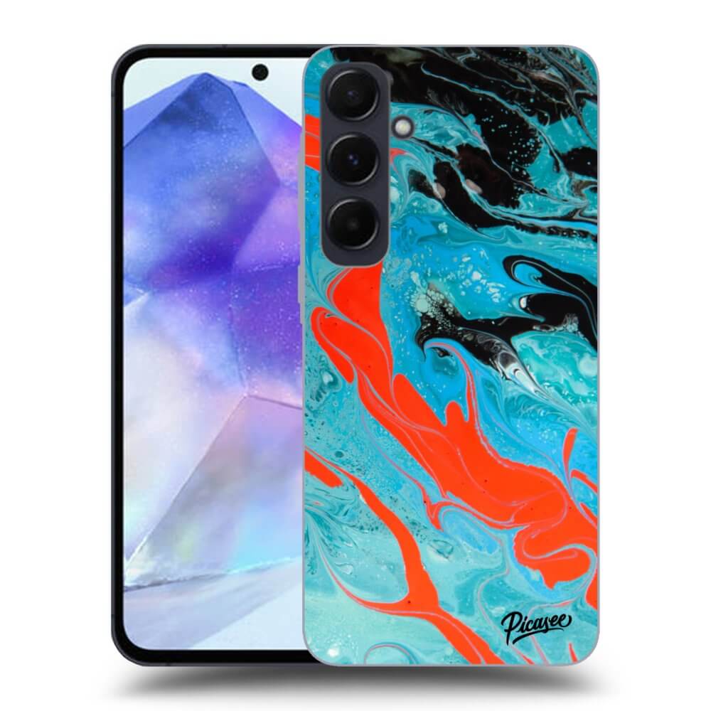 Silikonový černý Obal Pro Samsung Galaxy A55 5G A556B - Blue Magma