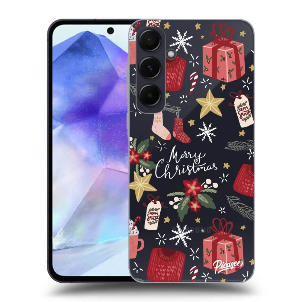 Silikonový Průhledný Obal Pro Samsung Galaxy A55 5G A556B - Christmas