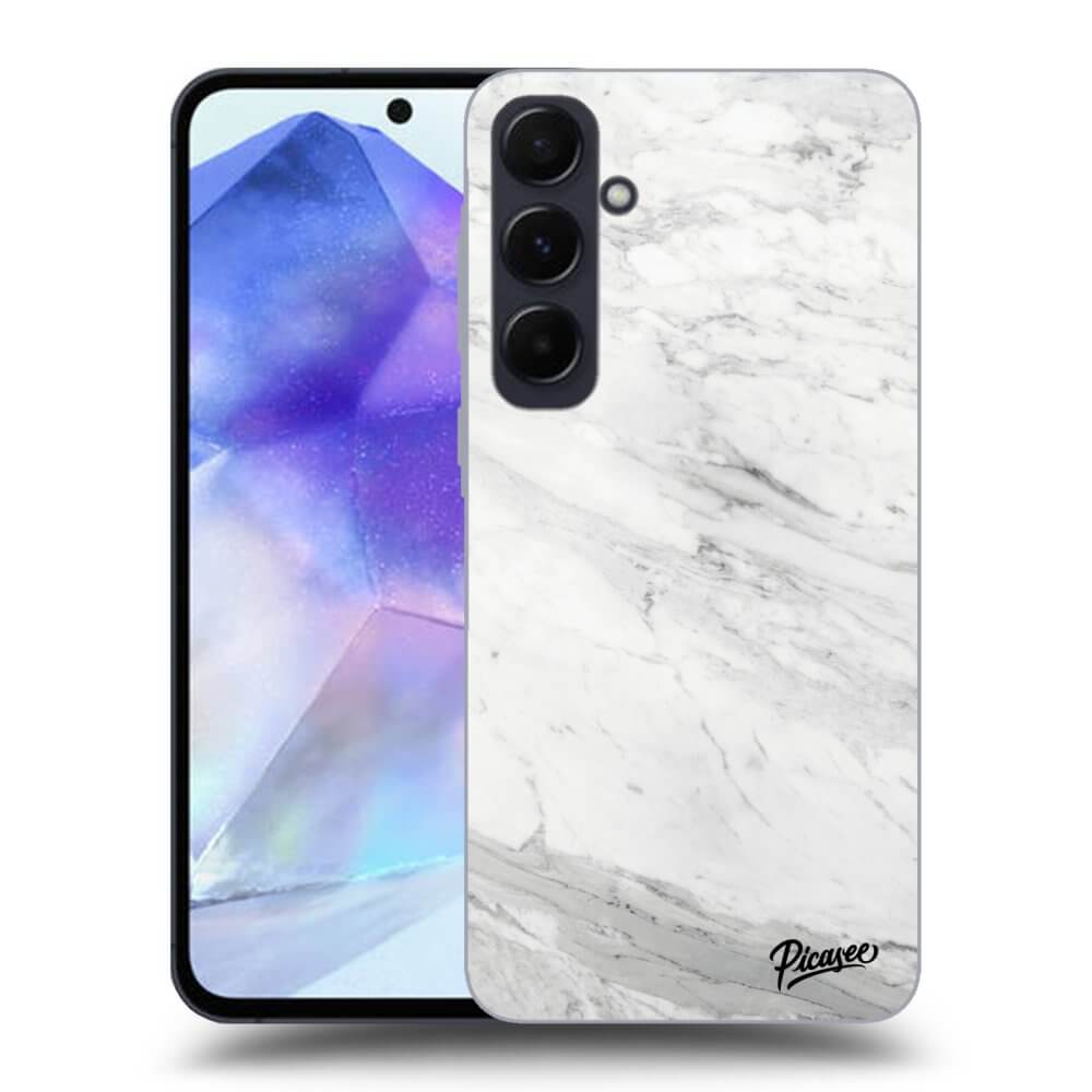 Silikonový černý Obal Pro Samsung Galaxy A55 5G A556B - White Marble