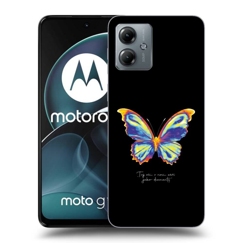 Silikonový černý Obal Pro Motorola Moto G14 - Diamanty Black