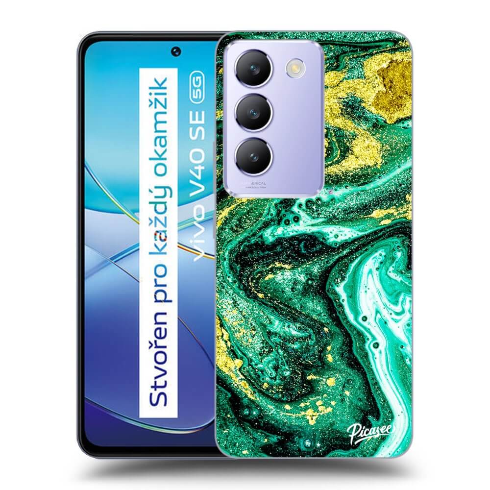 Silikonový černý Obal Pro Vivo V40 SE 5G - Green Gold