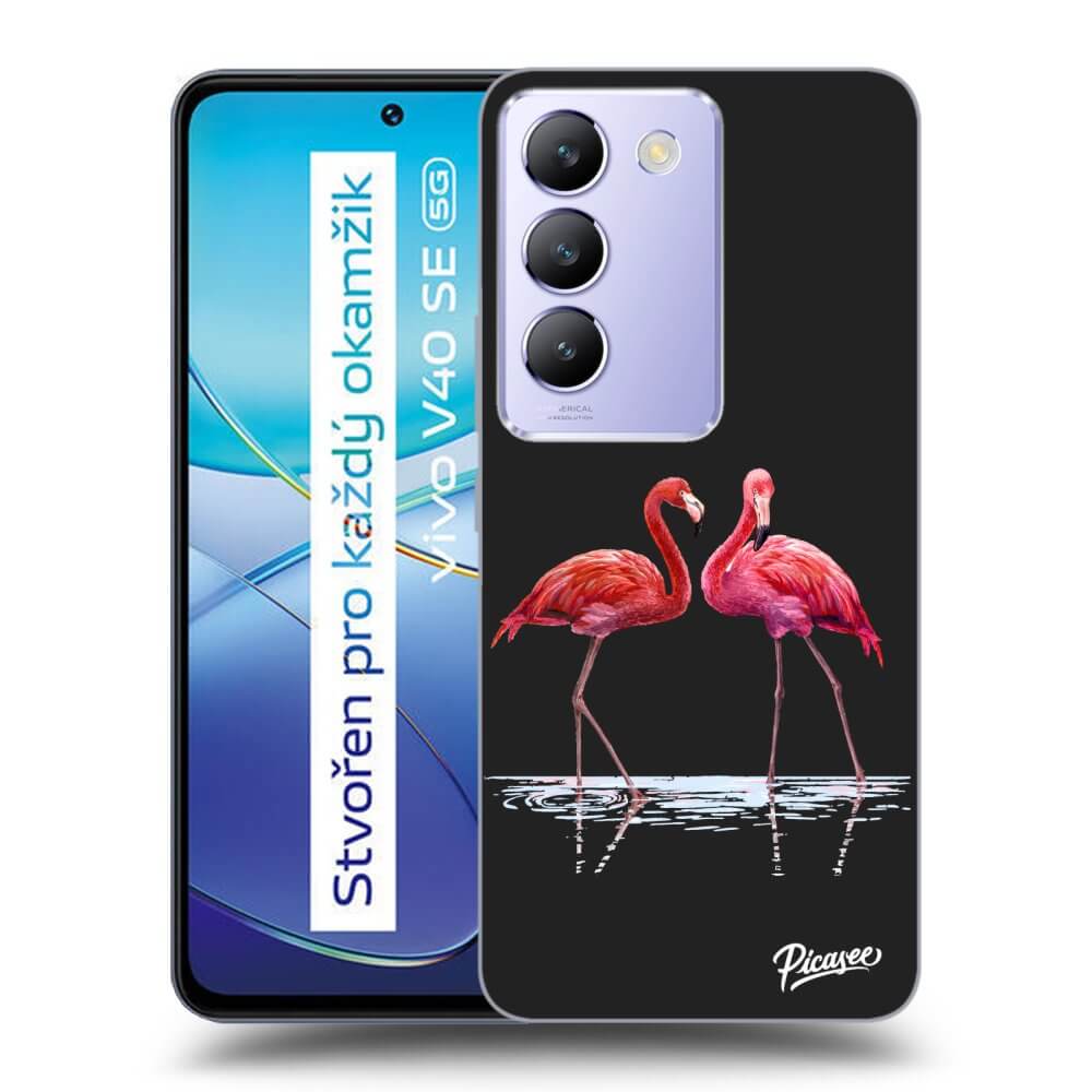 Silikonový černý Obal Pro Vivo V40 SE 5G - Flamingos Pár