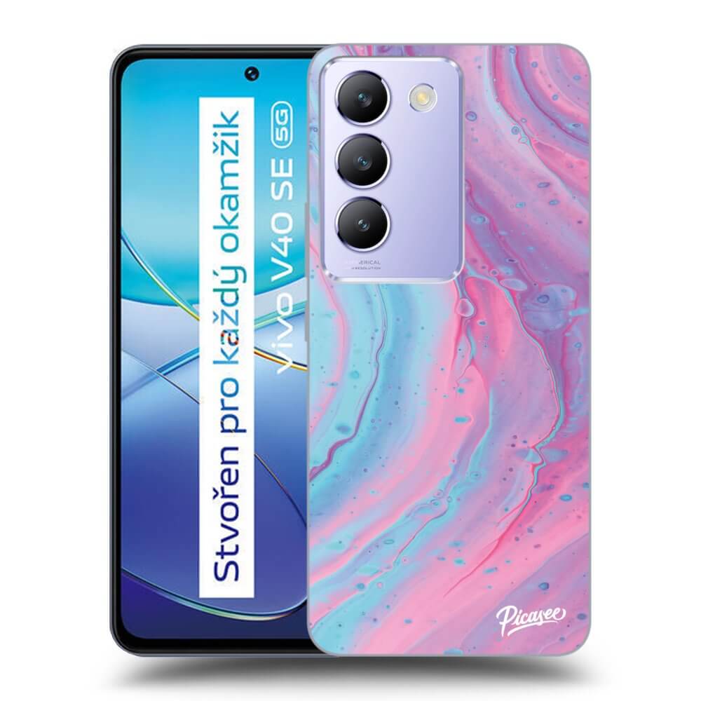 Silikonový černý Obal Pro Vivo V40 SE 5G - Pink Liquid