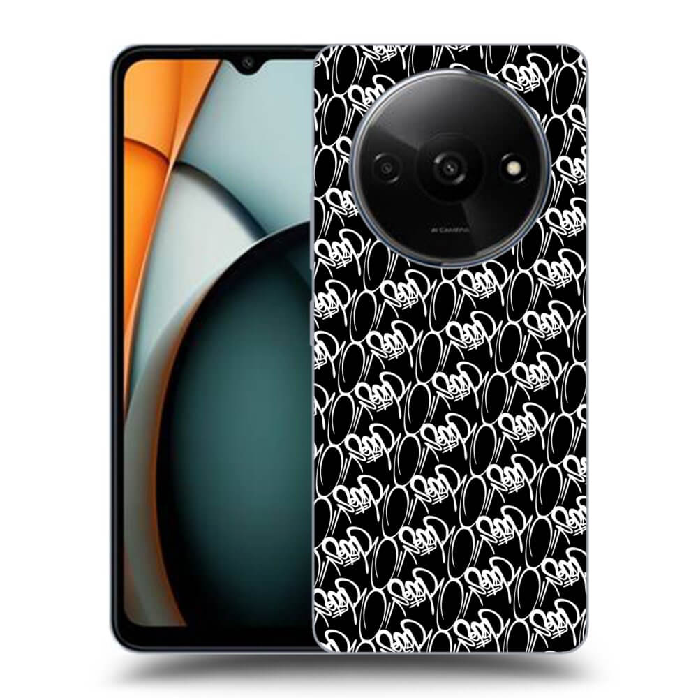 Silikonový černý Obal Pro Xiaomi Redmi A3 - Separ - White On Black 2