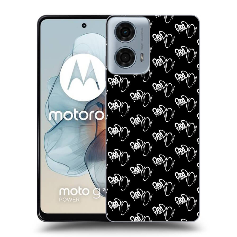 Silikonový černý Obal Pro Motorola Moto G24 - Separ - White On Black