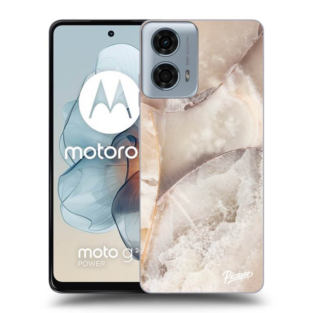 Silikonový černý Obal Pro Motorola Moto G24 - Cream Marble