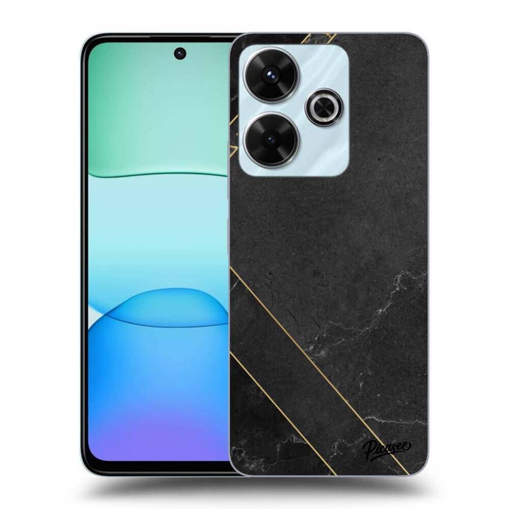 Silikonový Průhledný Obal Pro Xiaomi Redmi 13 4G - Black Tile