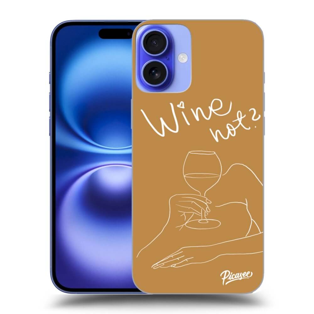 Silikonový černý Obal Pro Apple IPhone 16 Plus - Wine Not