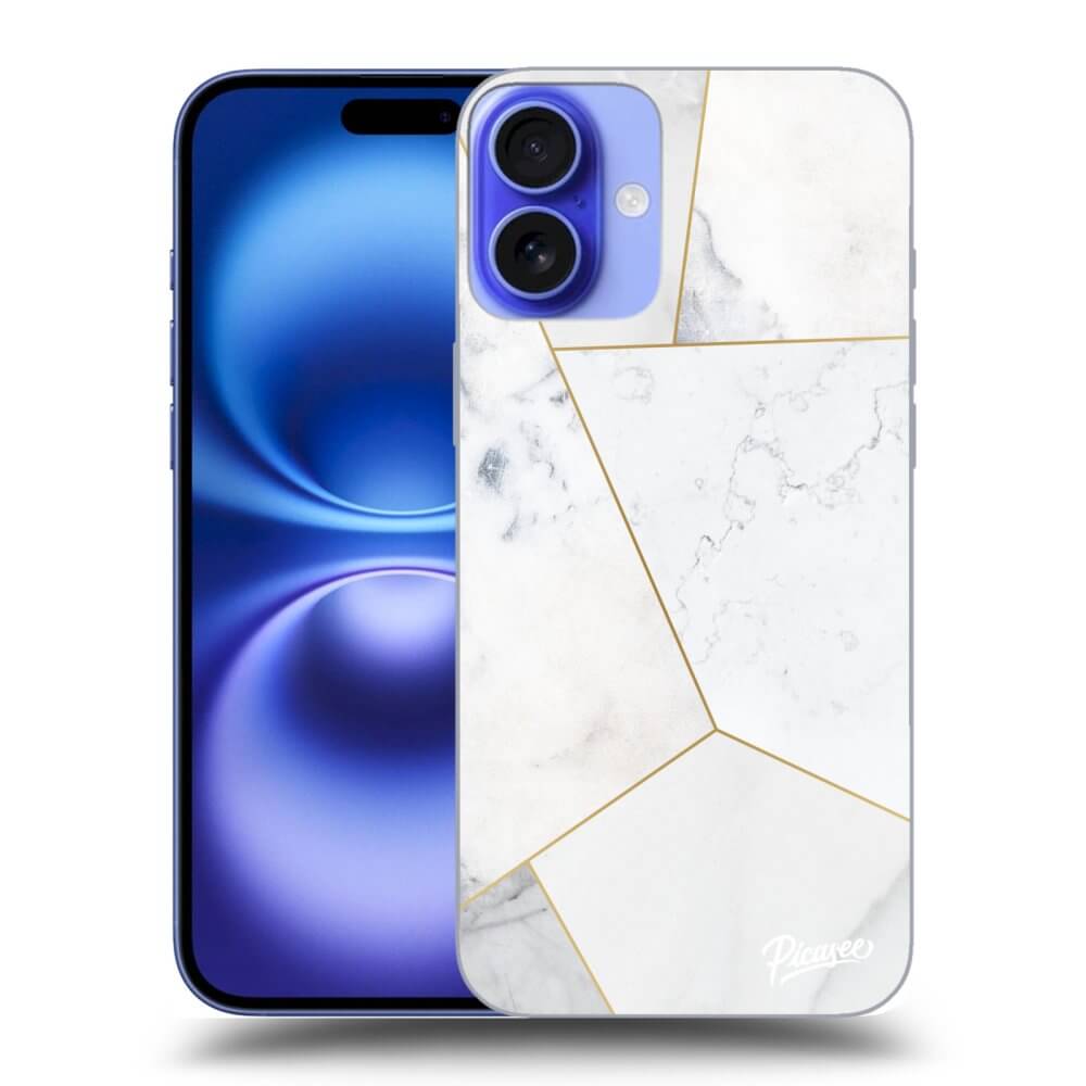 Silikonový černý Obal Pro Apple IPhone 16 Plus - White Tile