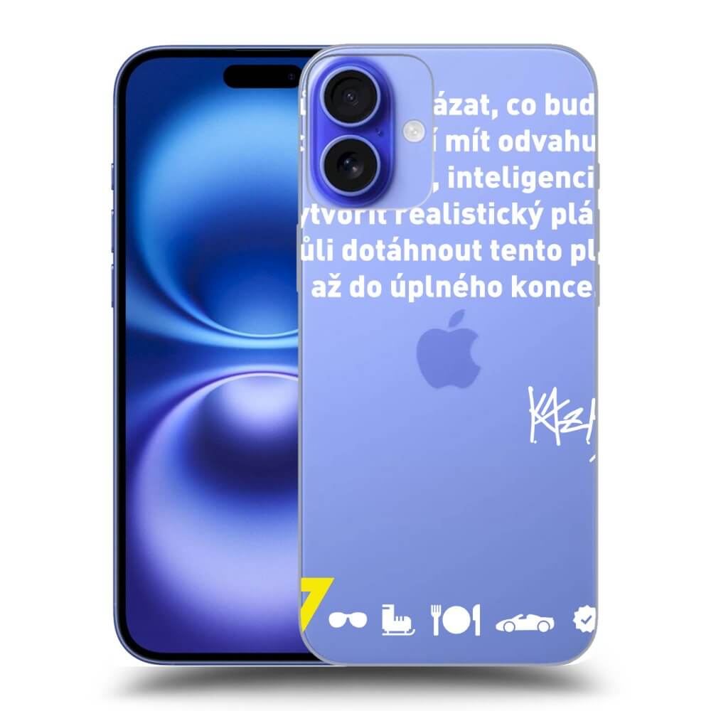 Silikonový Průhledný Obal Pro Apple IPhone 16 Plus - Kazma - MŮŽETE DOKÁZAT, CO BUDETE CHTÍT