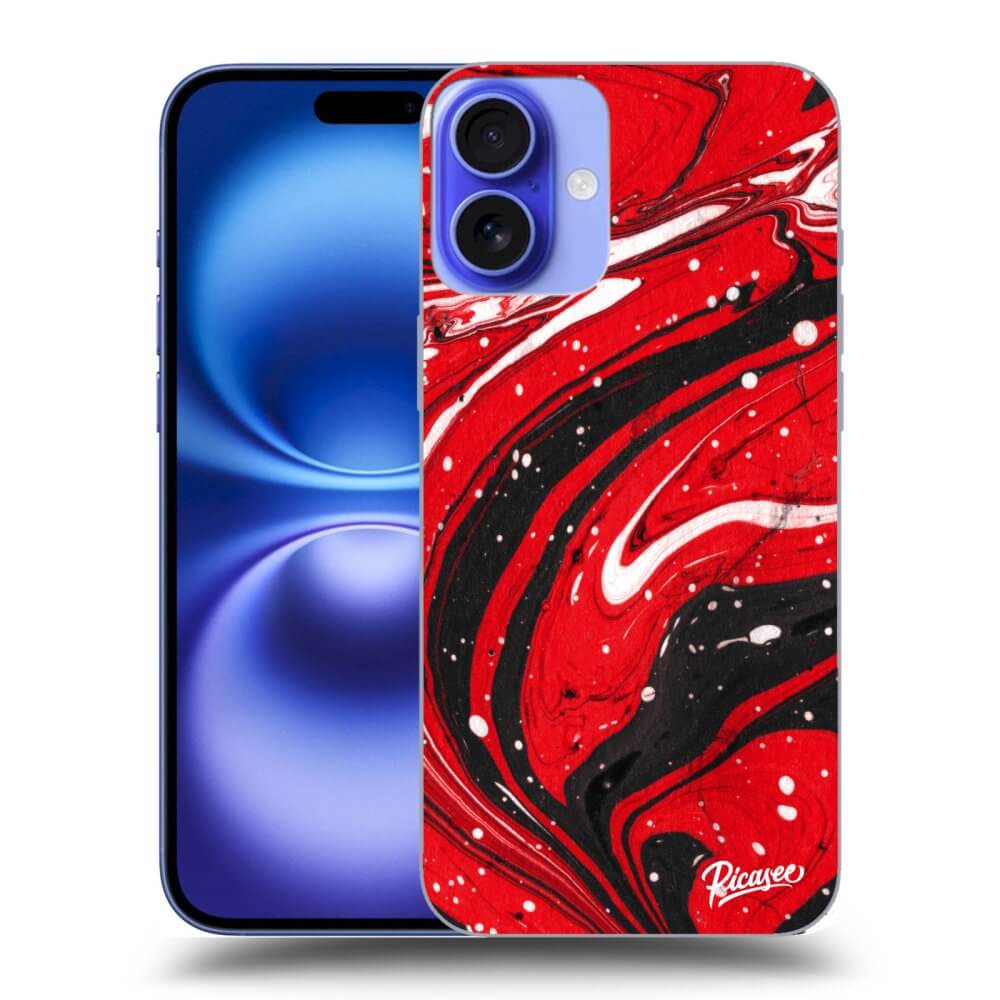 Silikonový Průhledný Obal Pro Apple IPhone 16 Plus - Red Black