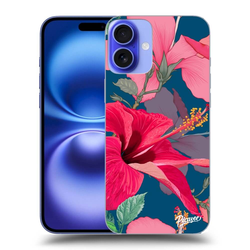 Silikonový Průhledný Obal Pro Apple IPhone 16 Plus - Hibiscus