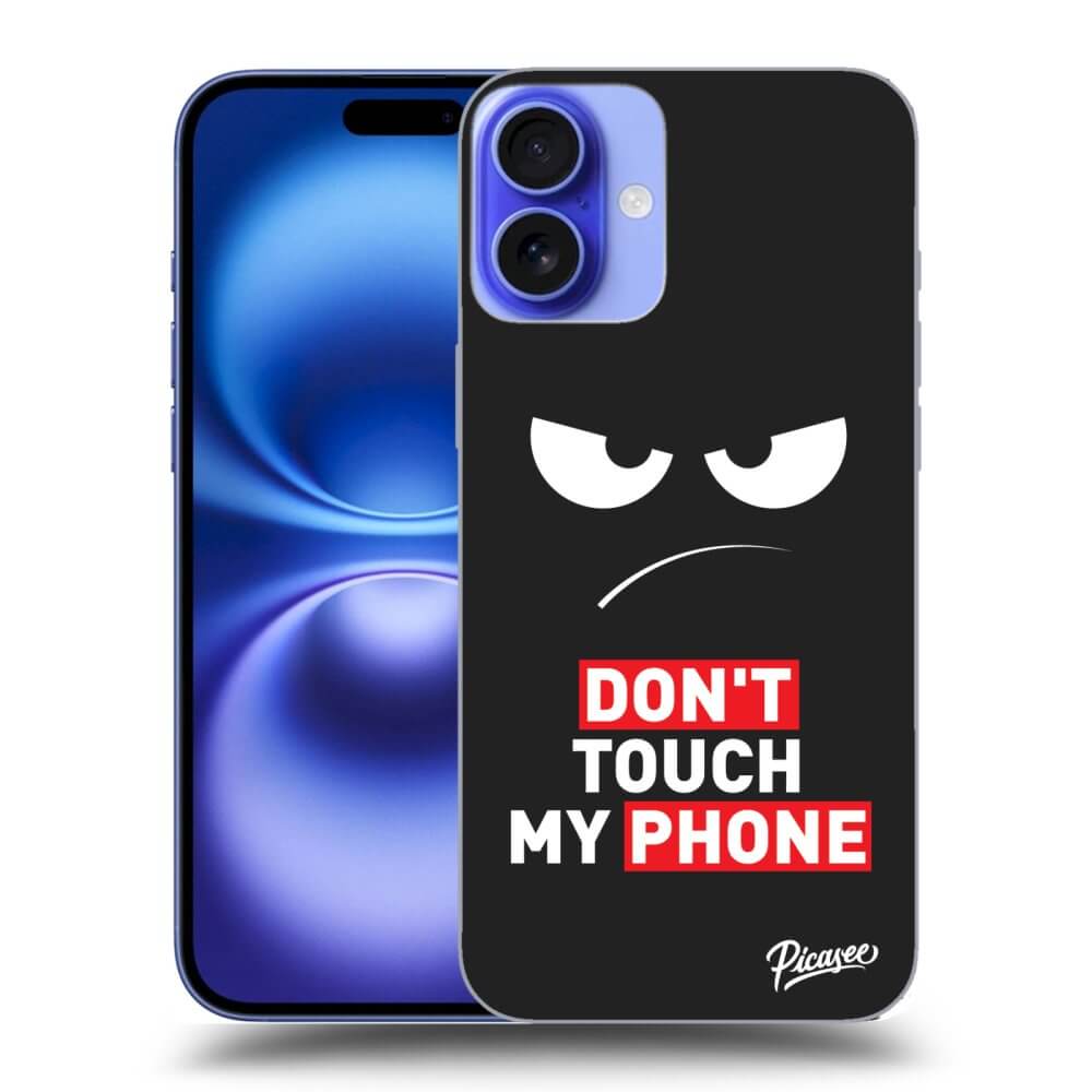 Silikonový černý Obal Pro Apple IPhone 16 Plus - Angry Eyes - Transparent