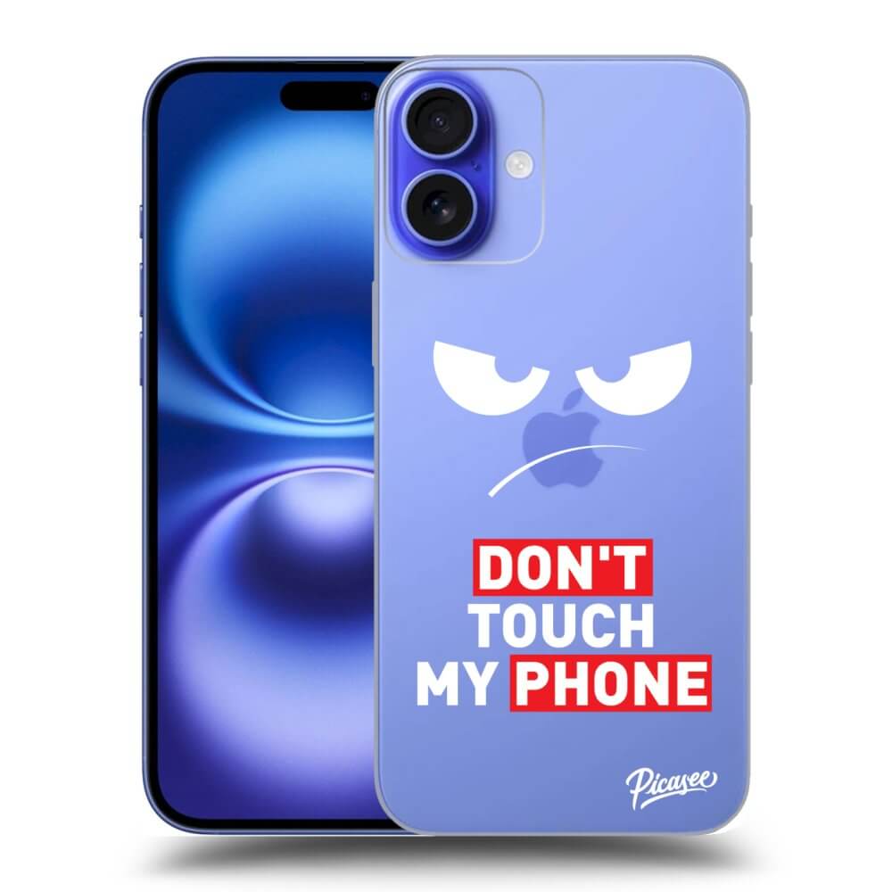 Silikonový Průhledný Obal Pro Apple IPhone 16 Plus - Angry Eyes - Transparent