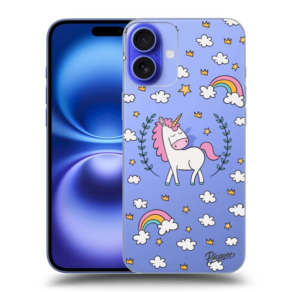 Silikonový Průhledný Obal Pro Apple IPhone 16 Plus - Unicorn Hvězdné Nebe