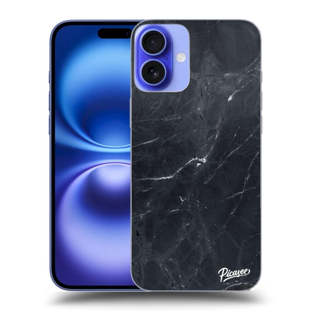 Silikonový Průhledný Obal Pro Apple IPhone 16 Plus - Black Marble