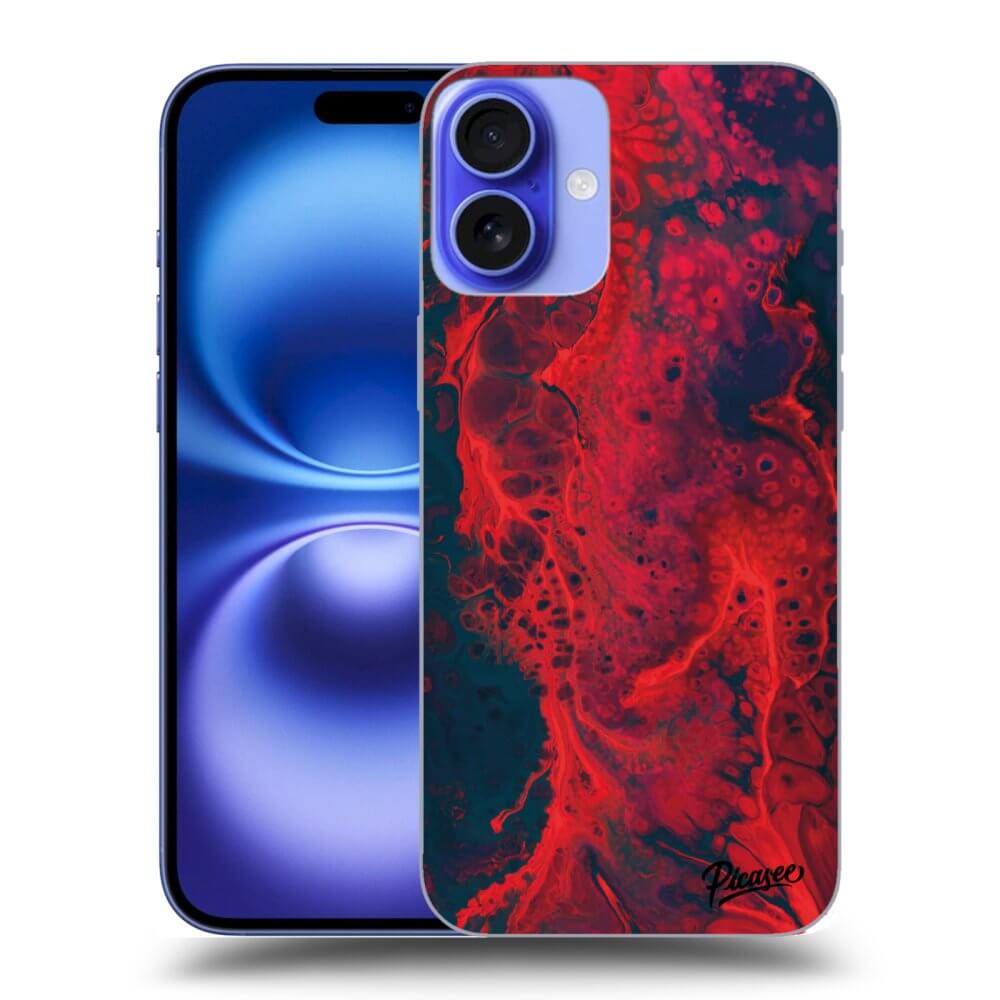 Silikonový černý Obal Pro Apple IPhone 16 Plus - Organic Red