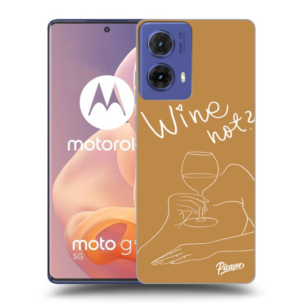 Silikonový černý Obal Pro Motorola Moto G85 - Wine Not