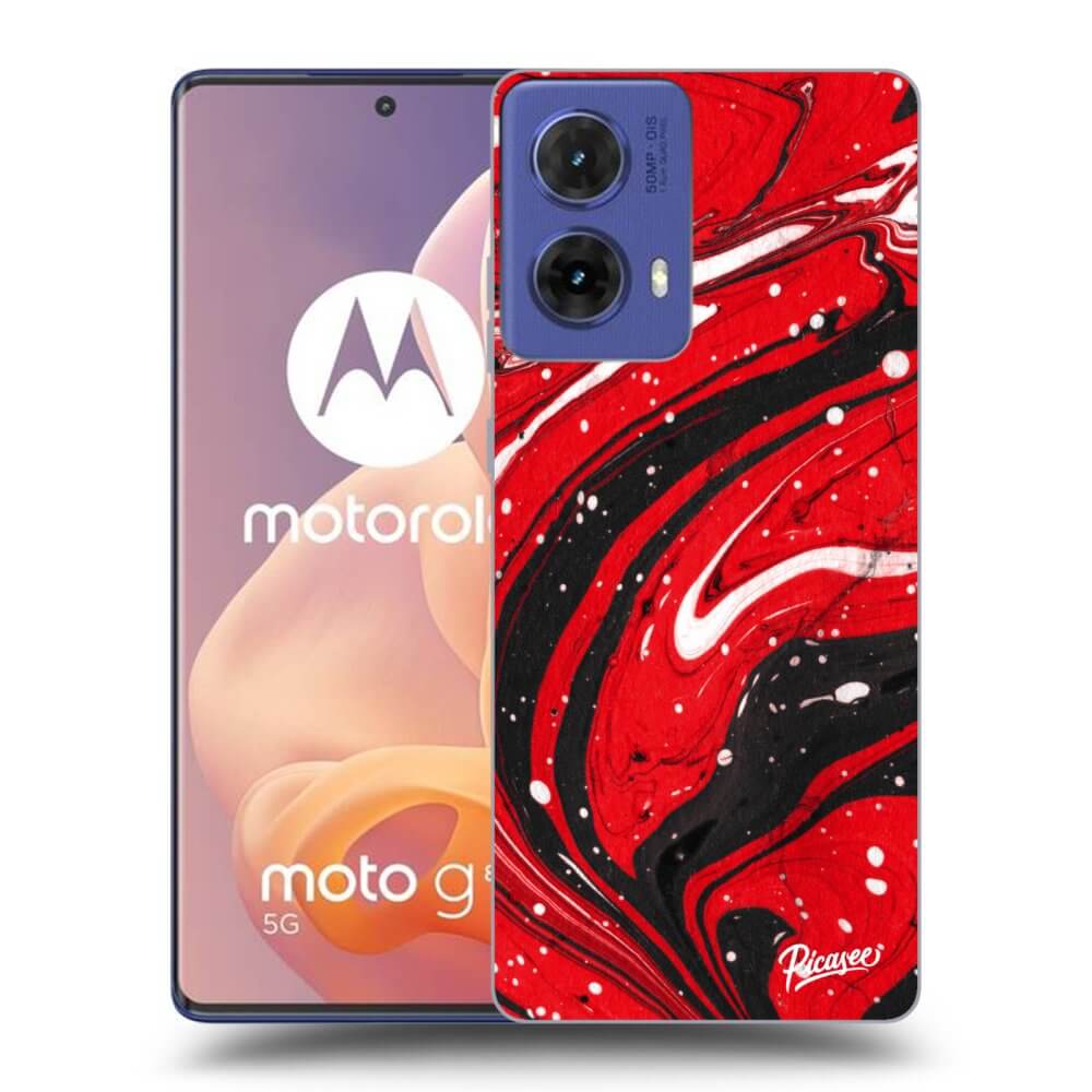 Silikonový černý Obal Pro Motorola Moto G85 - Red Black