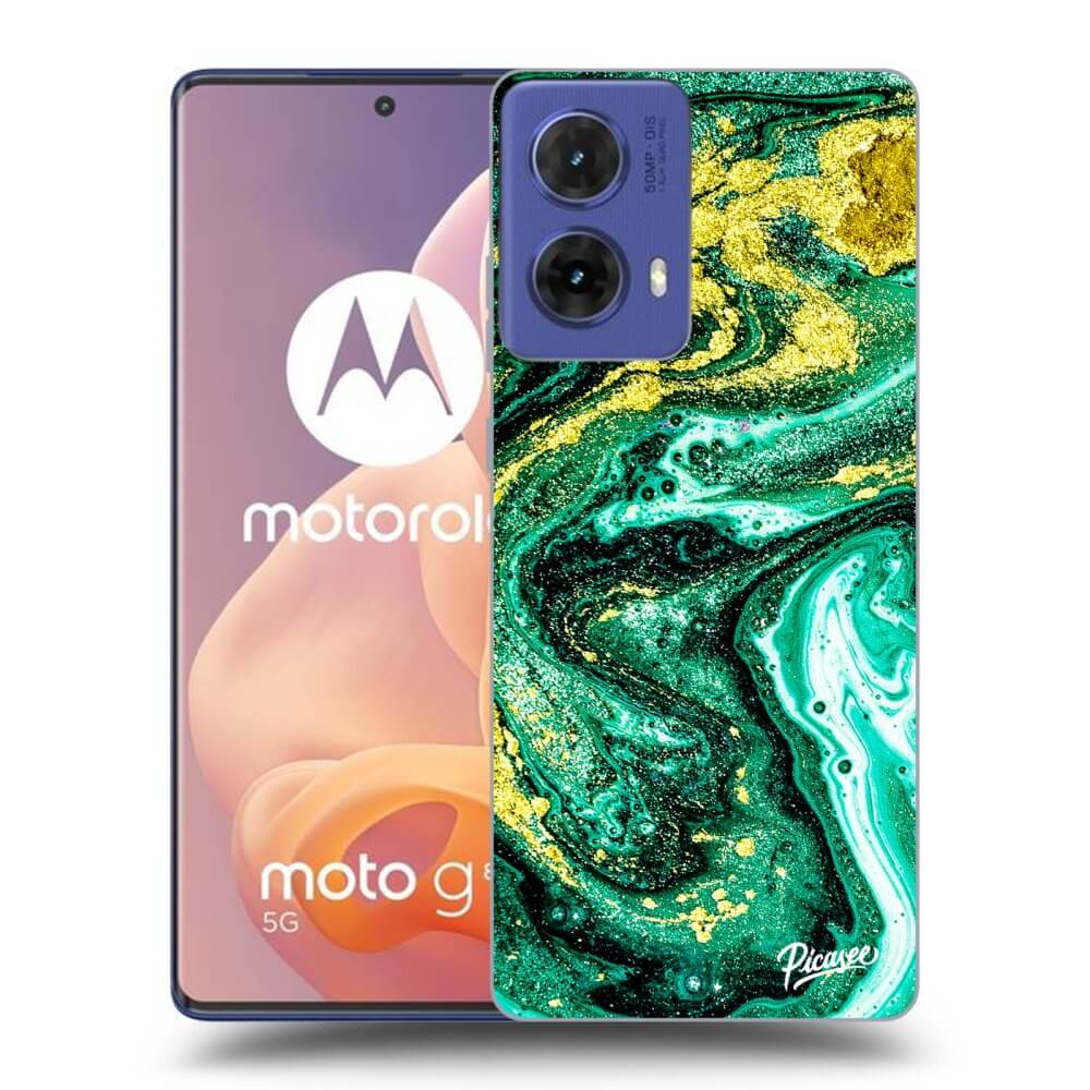 Silikonový černý Obal Pro Motorola Moto G85 - Green Gold