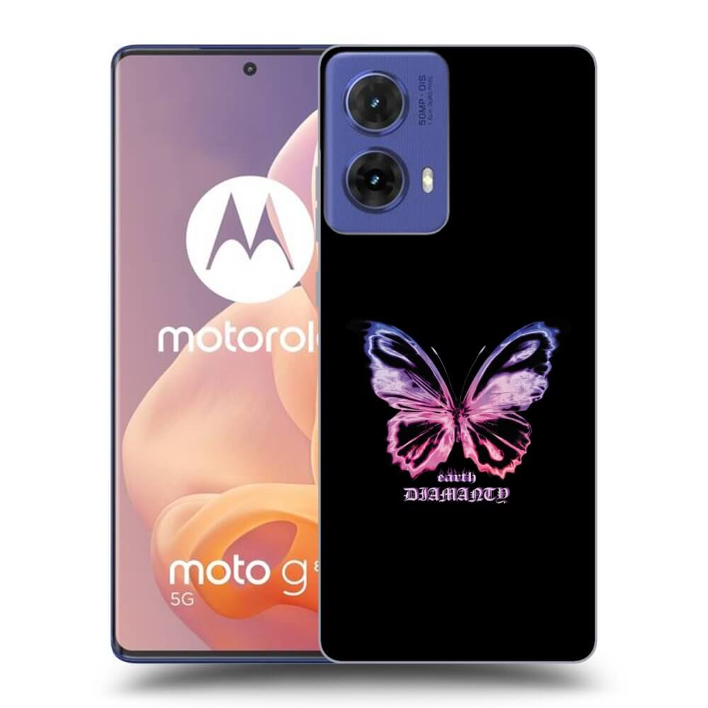 Silikonový černý Obal Pro Motorola Moto G85 - Diamanty Purple