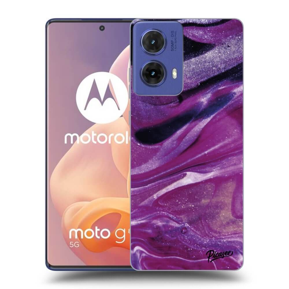 Silikonový černý Obal Pro Motorola Moto G85 - Purple Glitter