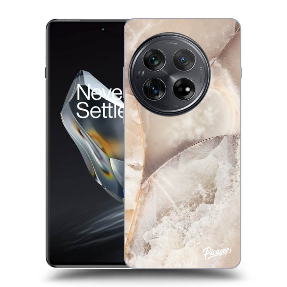 Silikonový černý Obal Pro OnePlus 12 5G - Cream Marble