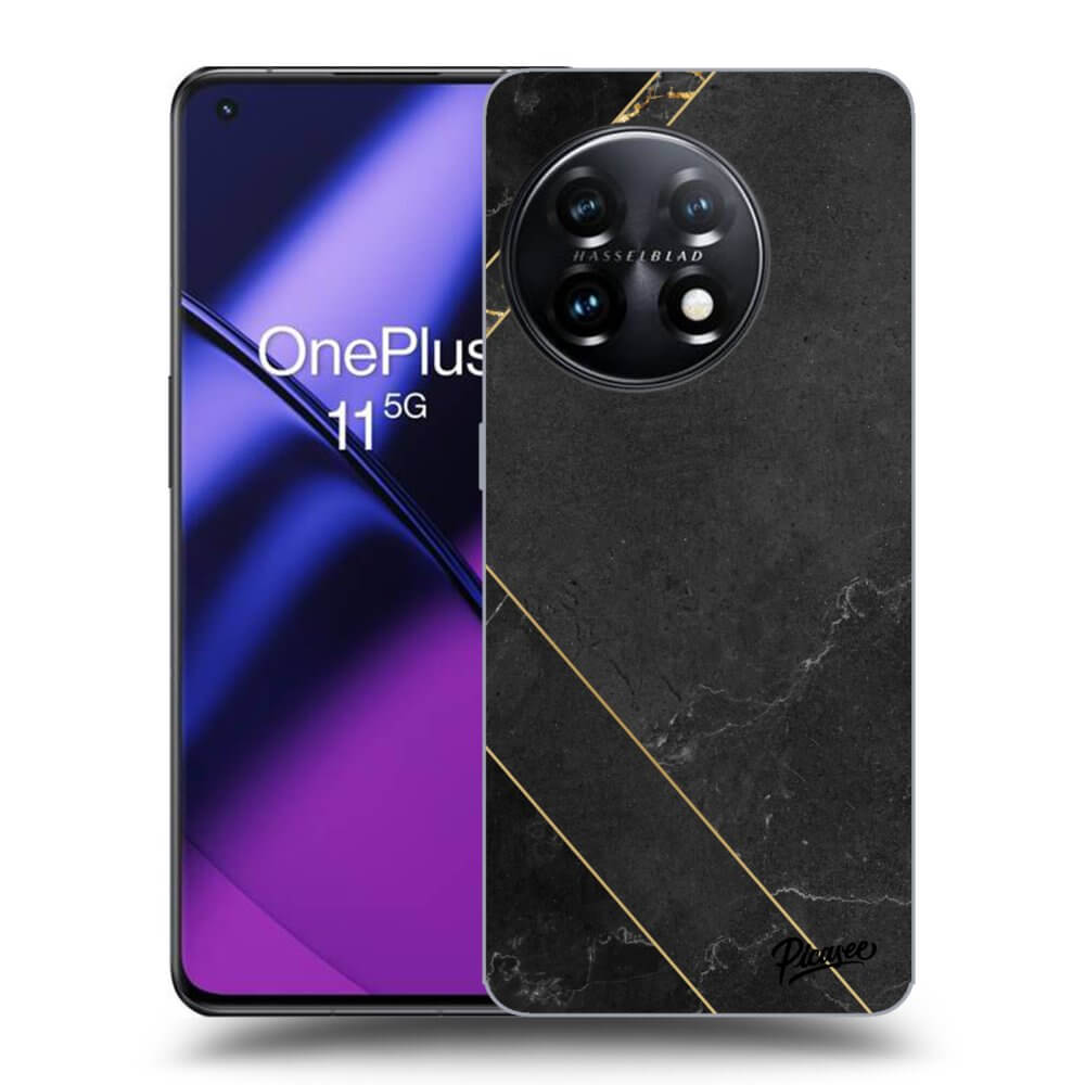 Silikonový černý Obal Pro OnePlus 11 5G - Black Tile