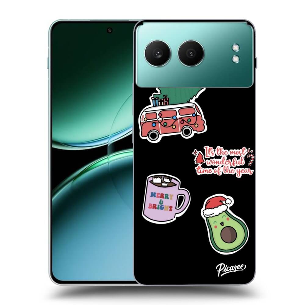 Silikonový černý Obal Pro OnePlus Nord 4 - Christmas Stickers