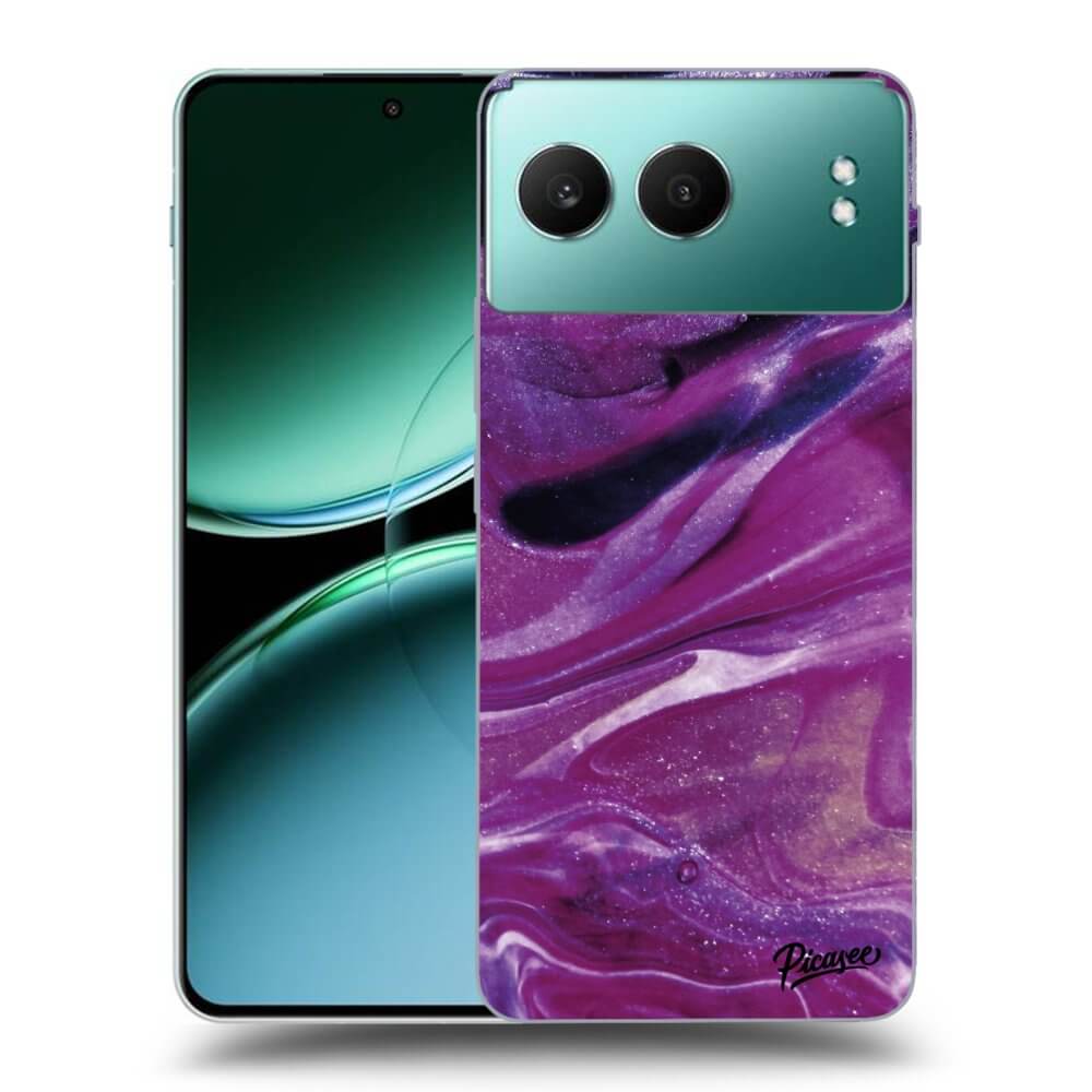 Silikonový černý Obal Pro OnePlus Nord 4 - Purple Glitter