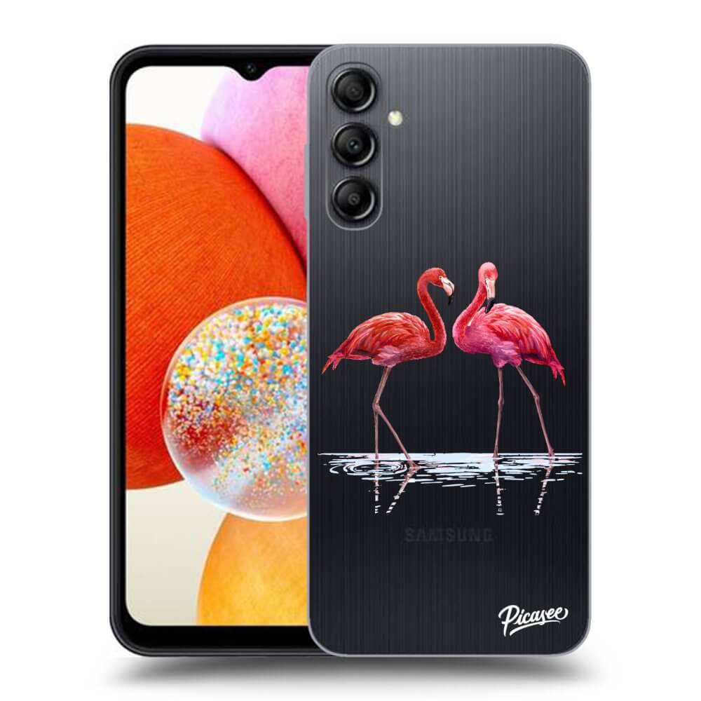 Silikonový Průhledný Obal Pro Samsung Galaxy A16 5G - Flamingos Pár