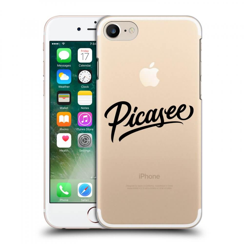 Silikonový Průhledný Obal Pro Apple IPhone 7 - Picasee - Black
