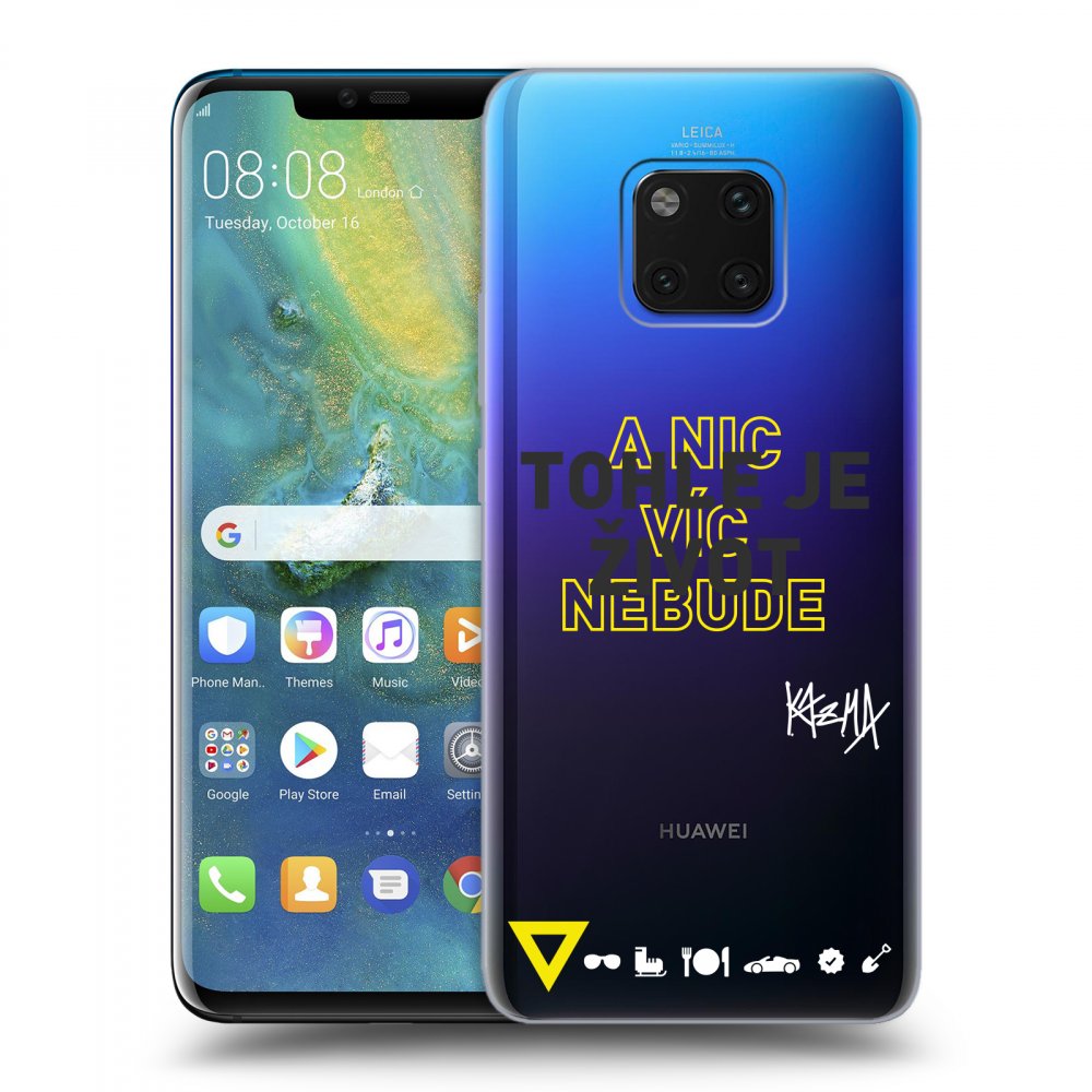 Silikonový Průhledný Obal Pro Huawei Mate 20 Pro - Kazma - TOHLE JE ŽIVOT A NIC VÍC NEBUDE