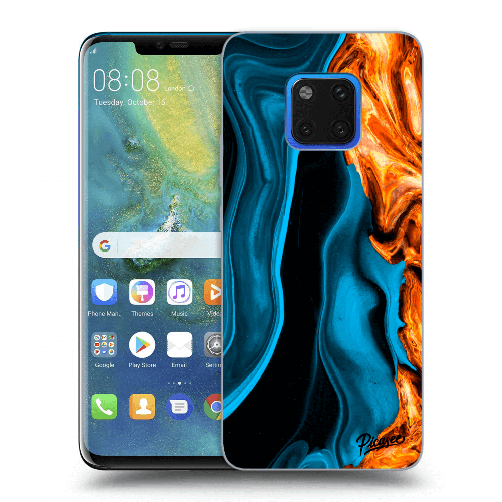 Silikonový černý Obal Pro Huawei Mate 20 Pro - Gold Blue