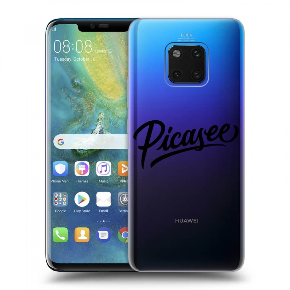 Silikonový Průhledný Obal Pro Huawei Mate 20 Pro - Picasee - Black