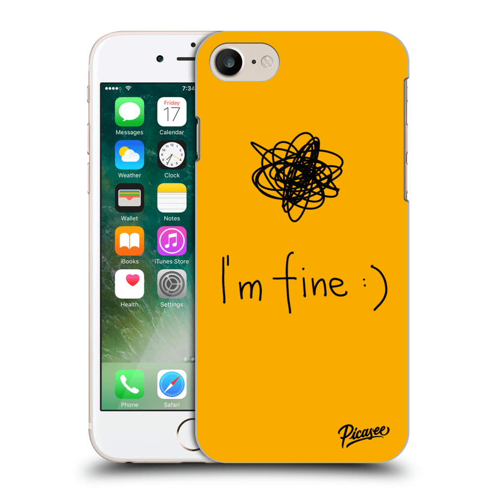 Silikonový Průhledný Obal Pro Apple IPhone 8 - I Am Fine