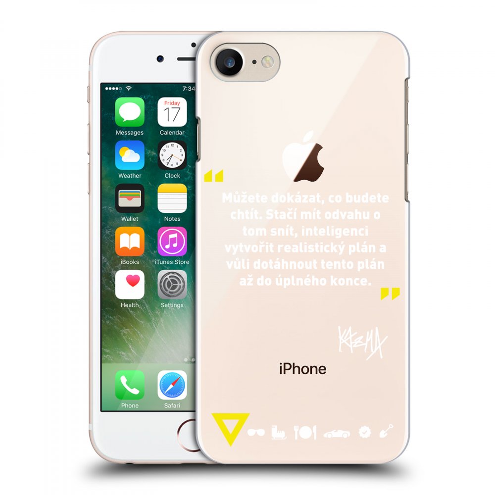 Silikonový Průhledný Obal Pro Apple IPhone 8 - Kazma - MŮŽETE DOKÁZAT, CO BUDETE CHTÍT