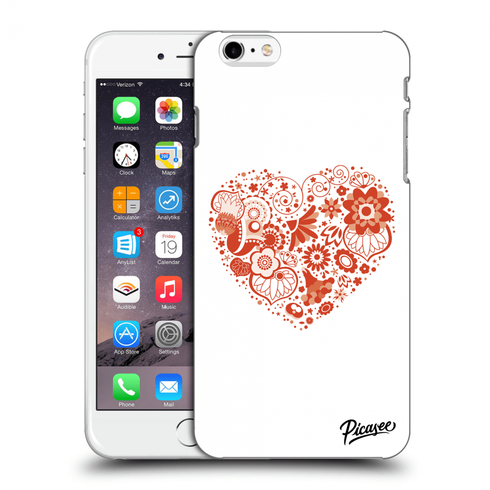 Silikonový Průhledný Obal Pro Apple IPhone 6 Plus/6S Plus - Big Heart