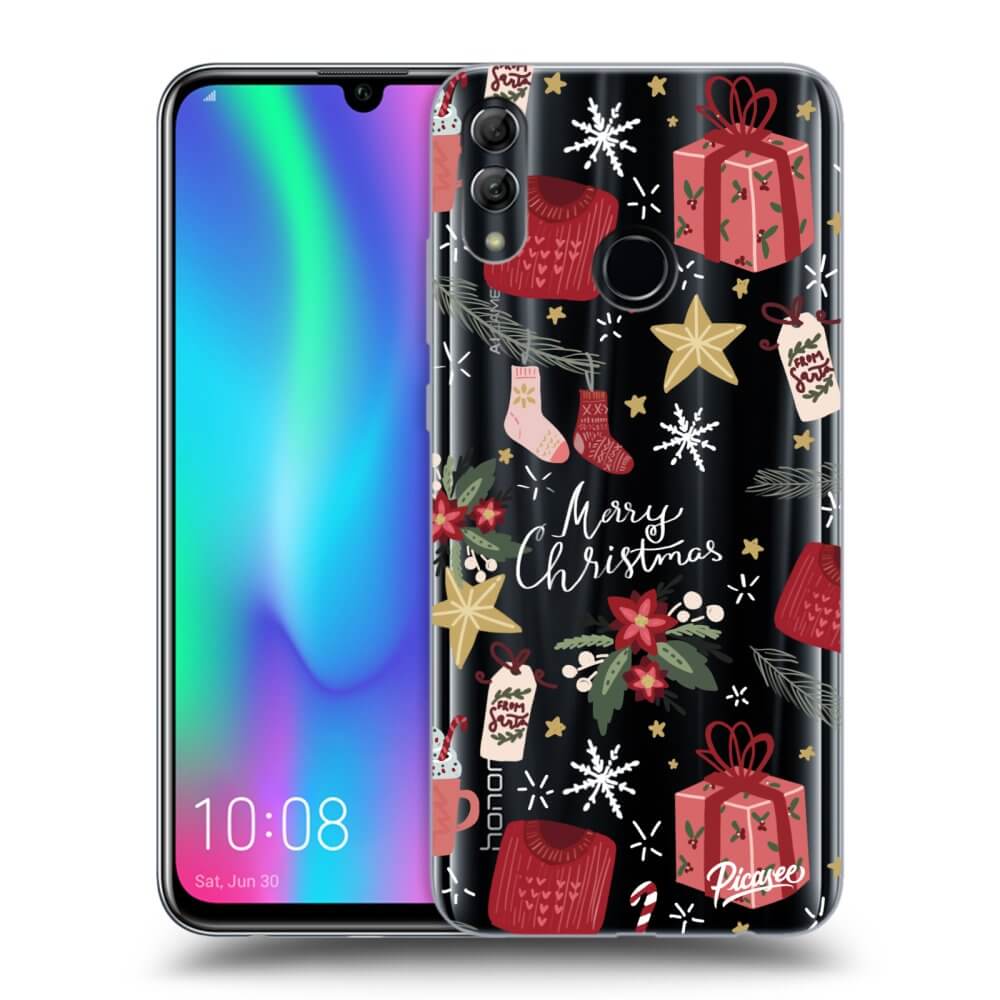 Silikonový Průhledný Obal Pro Honor 10 Lite - Christmas