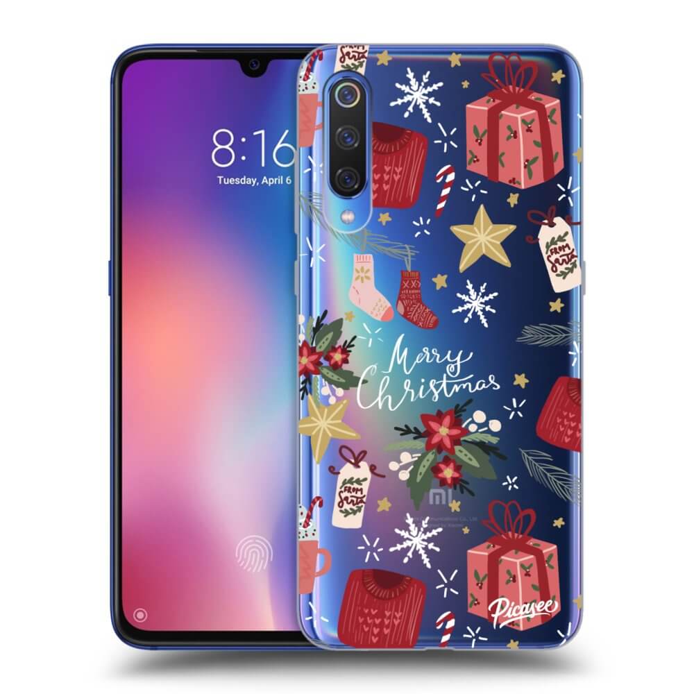 Silikonový Průhledný Obal Pro Xiaomi Mi 9 - Christmas